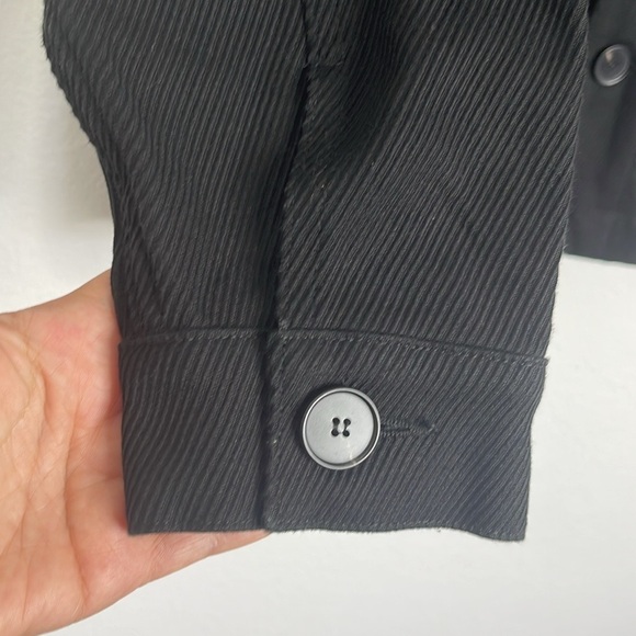 Goodfight Men's Black Textured Cotton Button Up Pockets Jacket Size Large - Picture 4 of 7